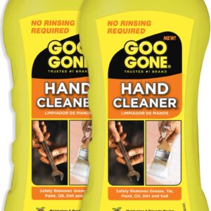 Goo Gone Hand Cleaner - 18 Ounce - (2 Pack) Degreaser No Water Needed Rinse, Perfect for Mechanics and Working in The Garage, Natural Pumice Plus Aloe